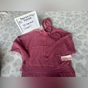 Brand new with tag- thin material cropped hoodie